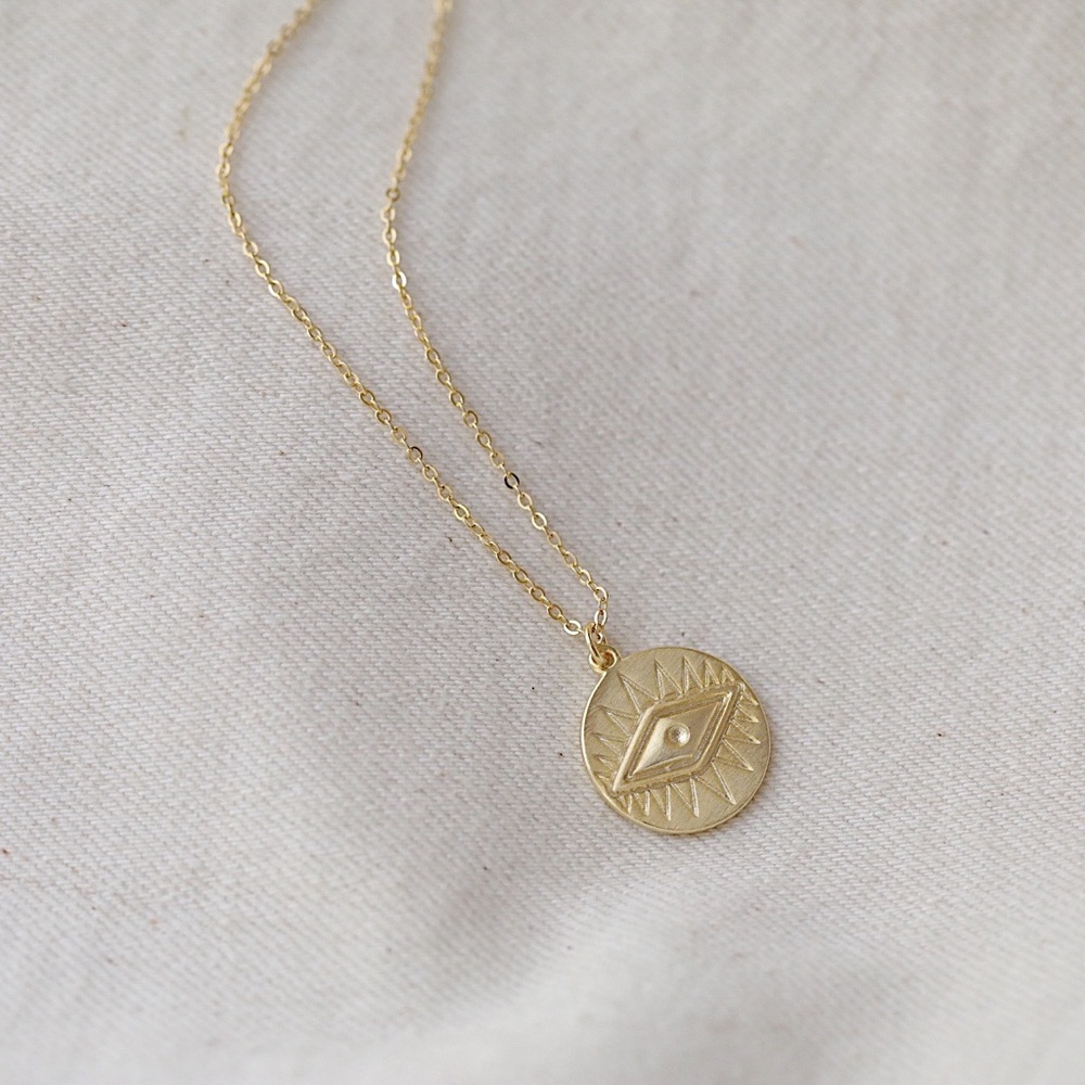 Evil Eye Necklace | 14k Gold Plated - Picture 3 of 9